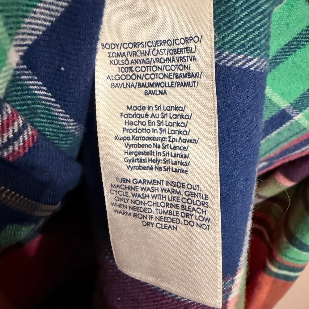 Chaps Plaid Flannel Full Zip Shirt Jacket Womens Large Red Blue Green - Picture 5 of 7